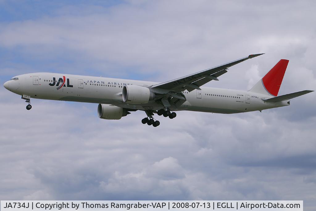 JA734J, 2005 Boeing 777-346/ER C/N 32433, Japan Airlines - JAL Boeing 777-300
