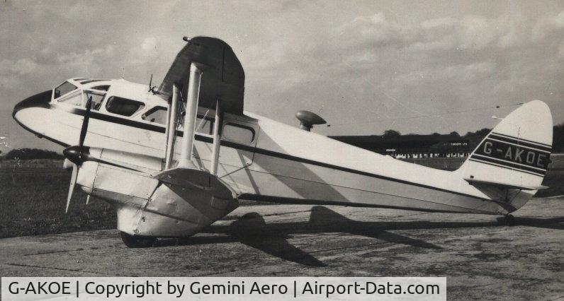 G-AKOE, 1942 De Havilland DH-89A Dominie/Dragon Rapide C/N 6601, WATERS EDGE HOTEL,JERSEY