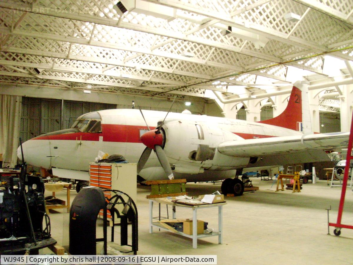 WJ945, 1953 Vickers Varsity T.1 C/N 619, being restored at the IWM Duxford