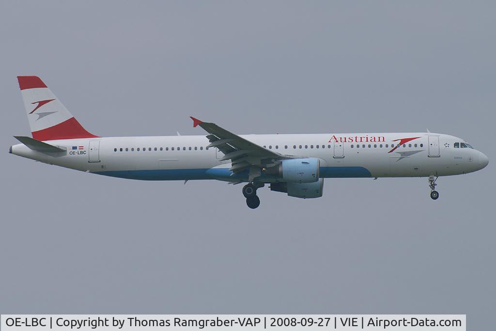 OE-LBC, 1996 Airbus A321-111 C/N 581, Austrian Airlines Airbus A321