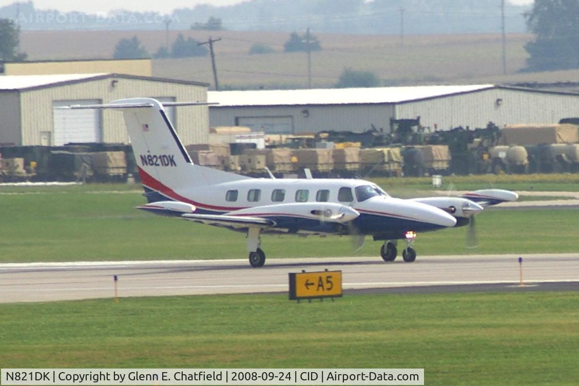 N821DK, 1981 Piper PA-42 C/N 42-8001061, Taking off Runway 27
