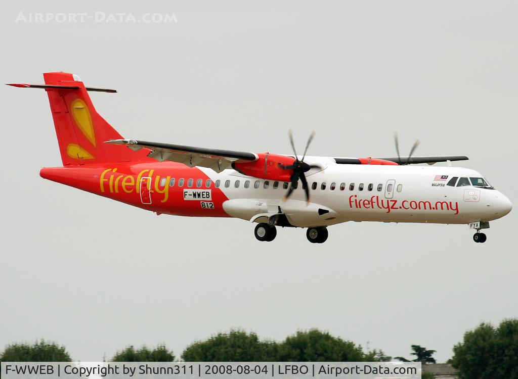 F-WWEB, 2008 ATR 72-212A C/N 812, C/n 812 - To be 9M-FYA