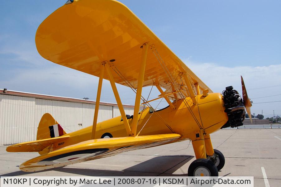 N10KP, 1942 Boeing A75N1 (PT17) C/N 755247, Shot at Brown Field, California, July 2008