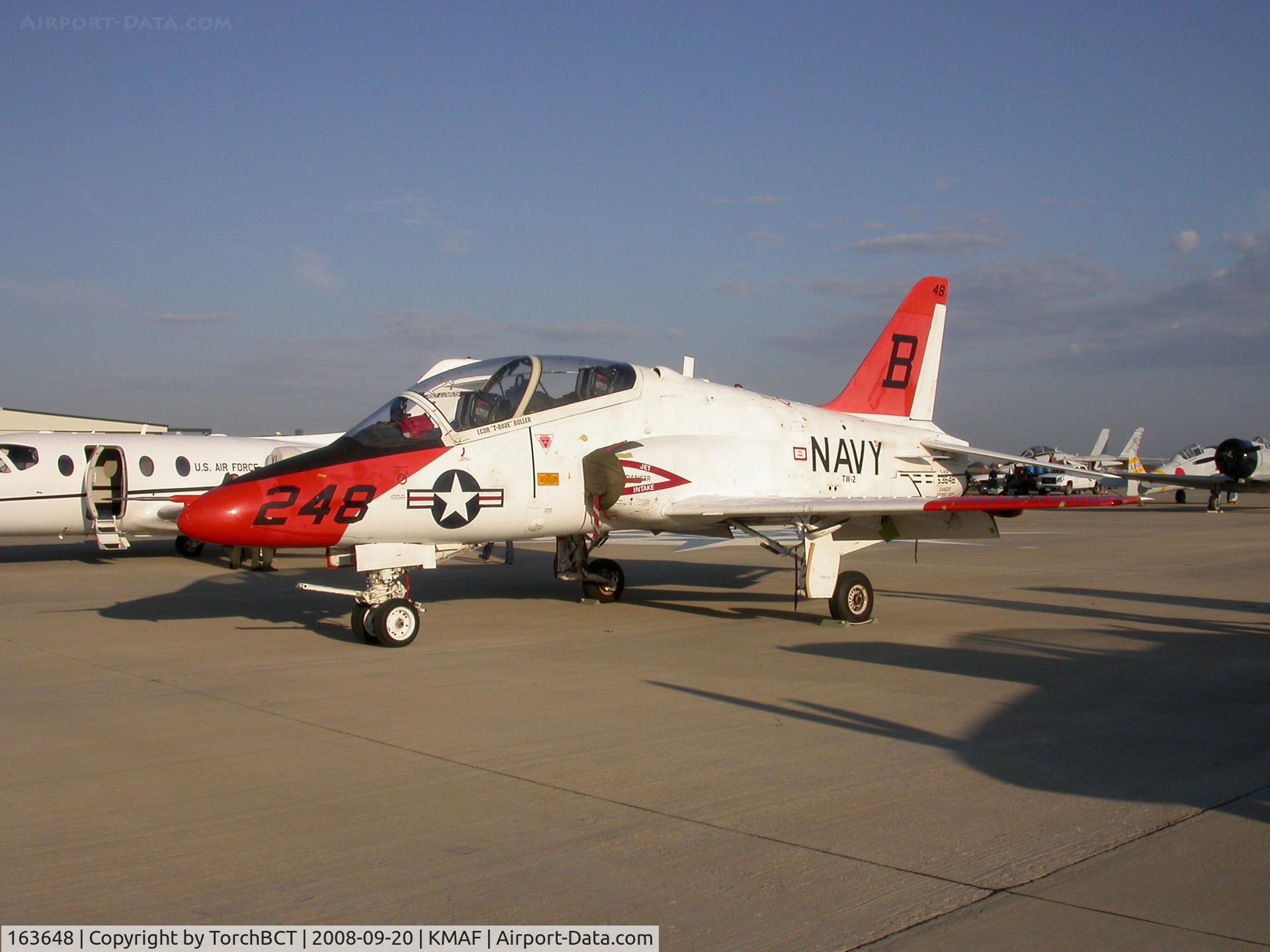 163648, McDonnell Douglas T-45A Goshawk C/N A050, Goshawk @ KMAF for Fina-CAF Airsho 2008.