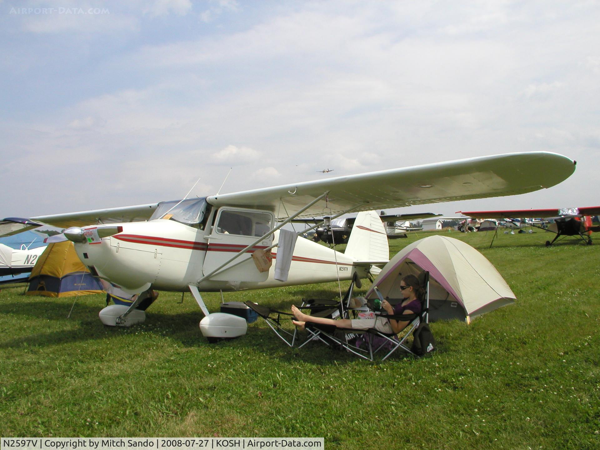 N2597V, 1948 Cessna 170 C/N 18102, EAA AirVenture 2008.