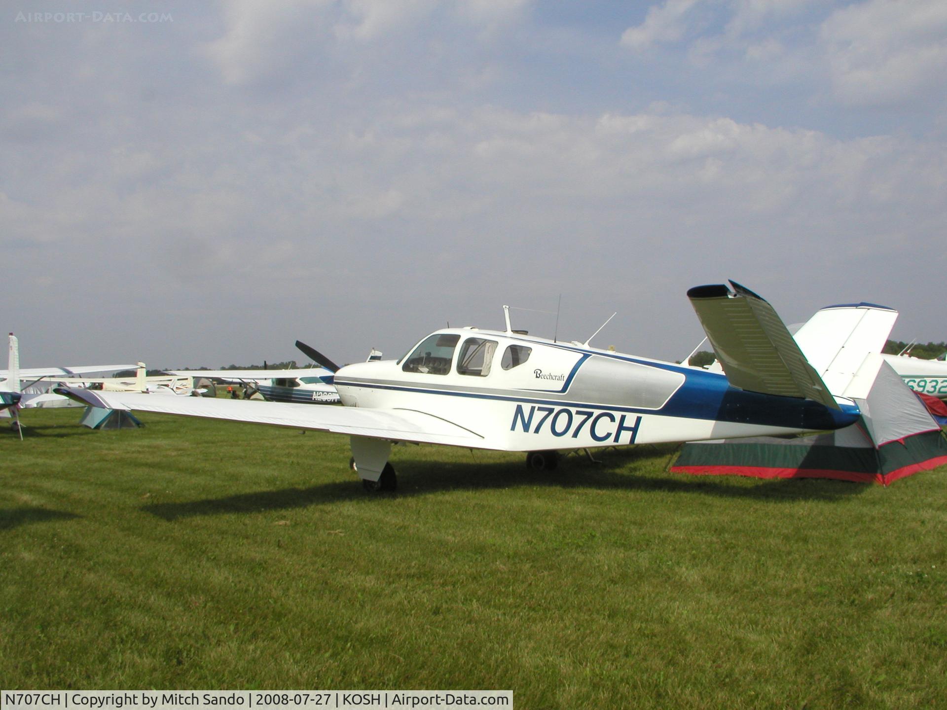 N707CH, 1957 Beech H35 Bonanza C/N D-5294, EAA AirVenture 2008.