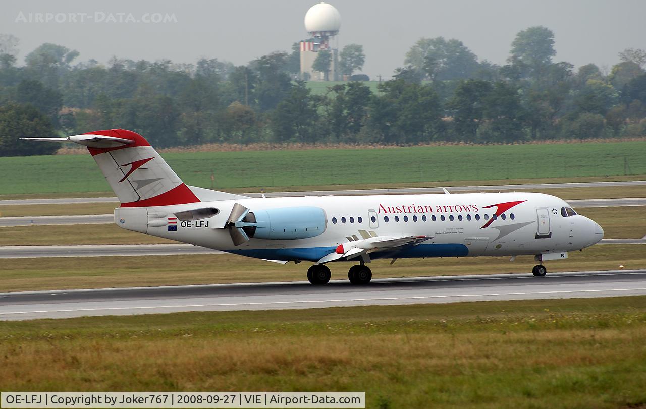 OE-LFJ, 1995 Fokker 70 (F-28-0070) C/N 11532, Austrian arrows Fokker F-70