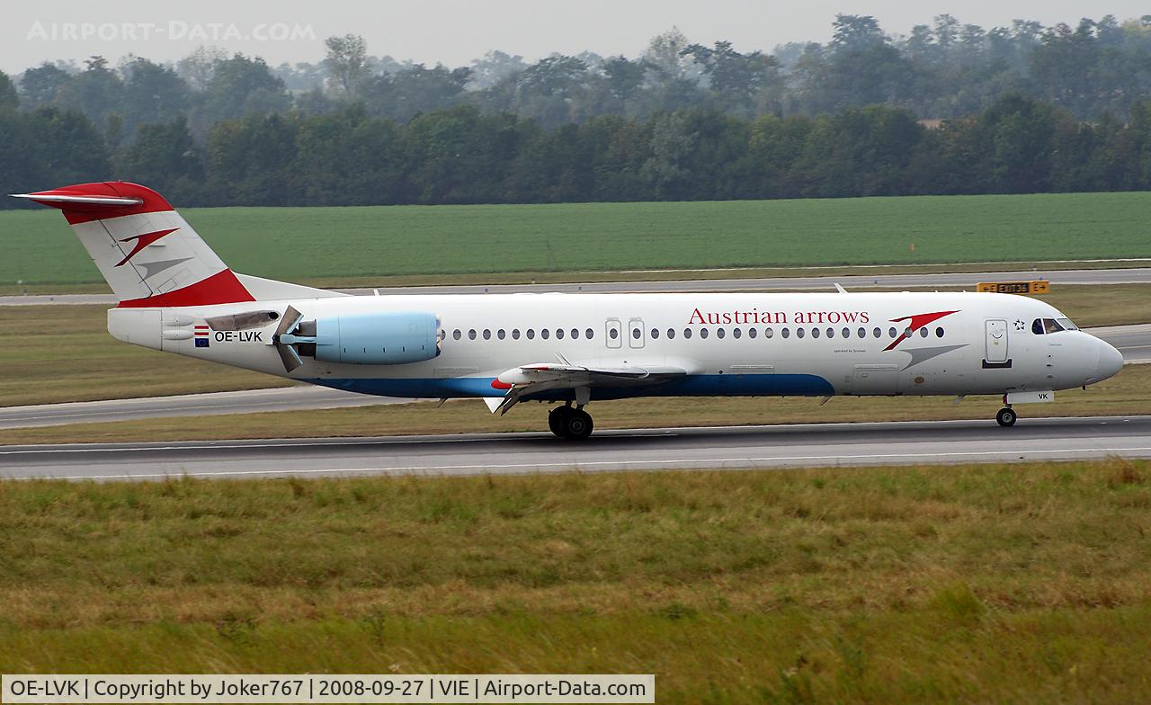 OE-LVK, 1992 Fokker 100 (F-28-0100) C/N 11397, Austrian arrows Fokker F-100