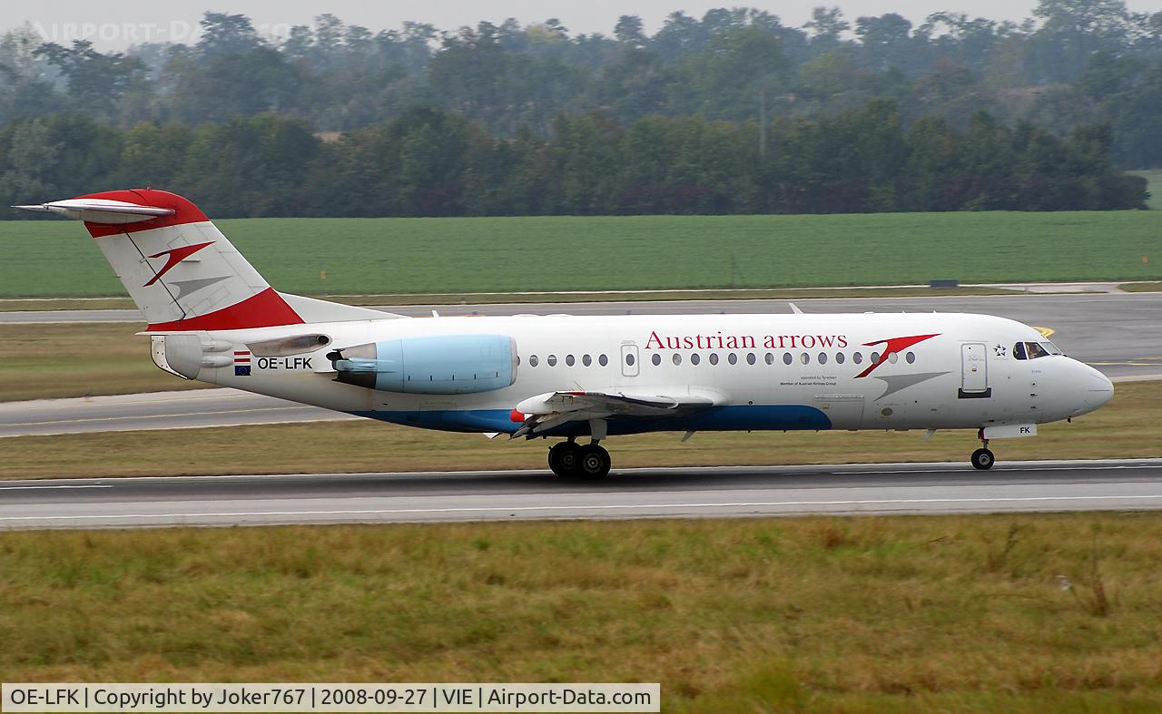 OE-LFK, 1995 Fokker 70 (F-28-0070) C/N 11555, Austrian arrows Fokker F-70
