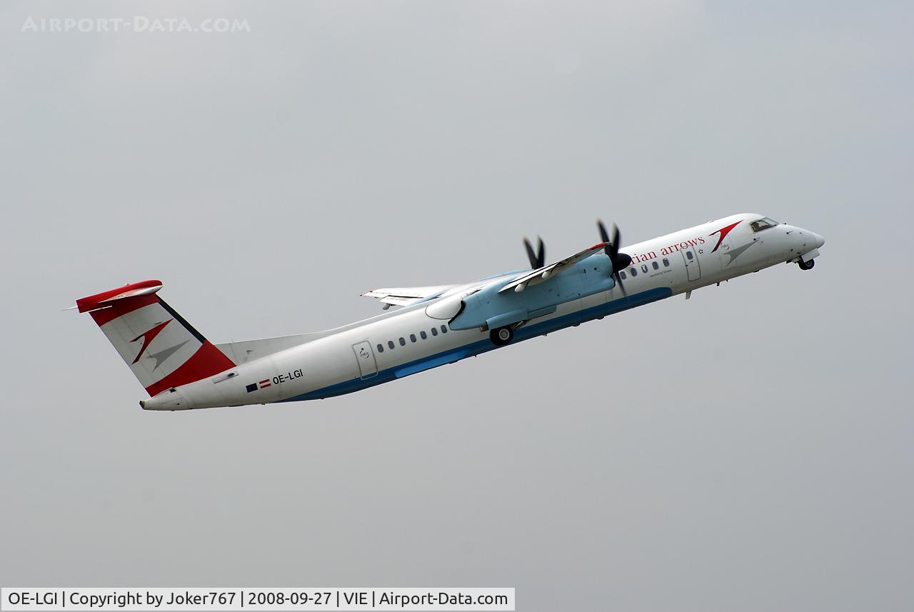 OE-LGI, 2004 De Havilland Canada DHC-8-402Q Dash 8 C/N 4100, Austrian arrows De Havilland Canada DHC-8-401