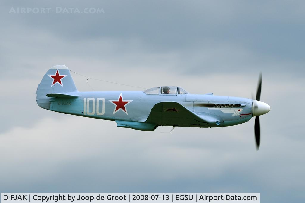 D-FJAK, 1996 Yakovlev Yak-3UA C/N 0470107, D-FJAK is now painted in WW2 colours.
