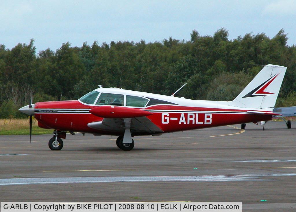 G-ARLB, 1960 Piper PA-24-250 Comanche C/N 24-2352, Great looking aircraft in early style colors