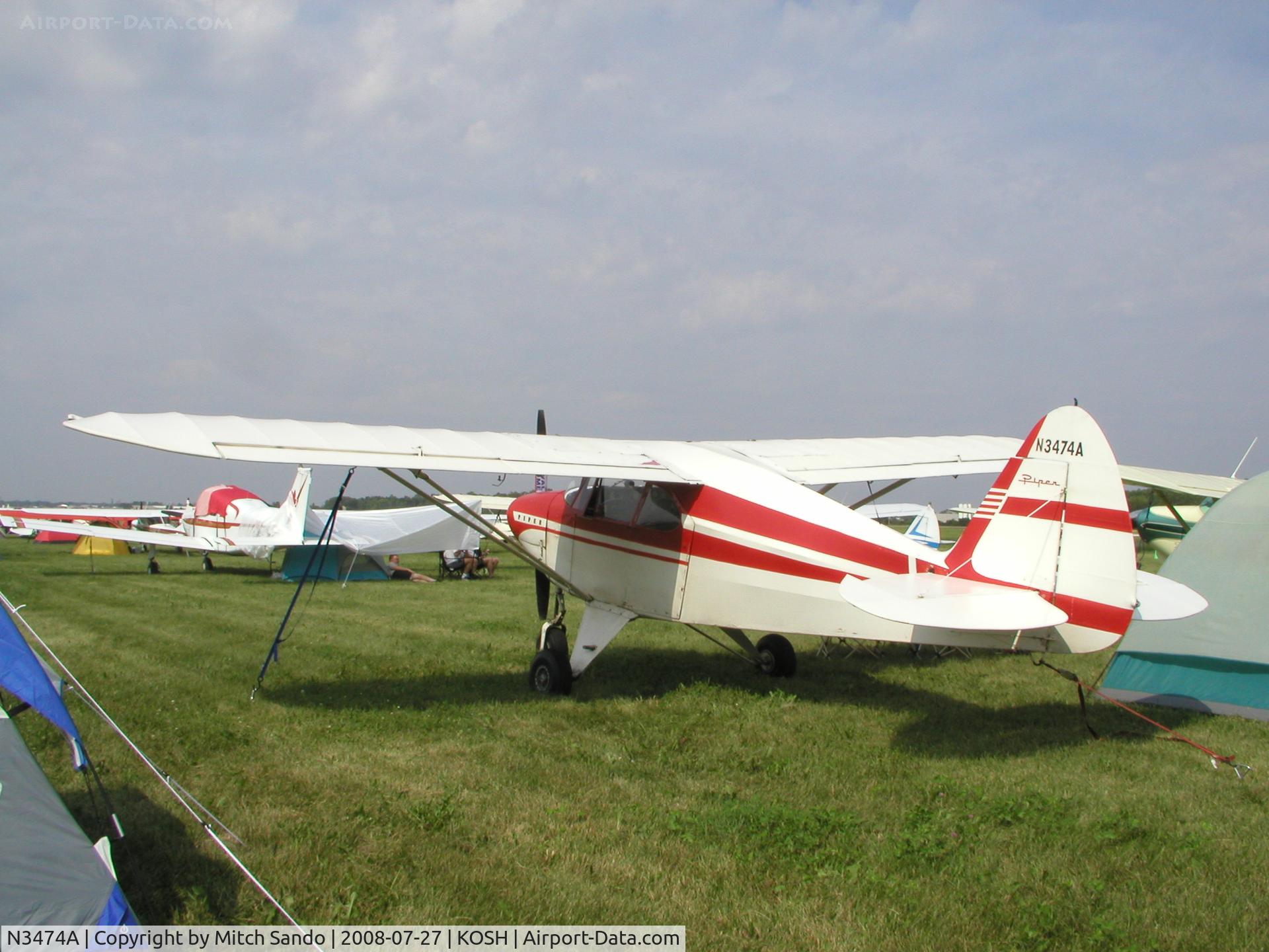 N3474A, 1953 Piper PA-22-135 Tri-Pacer C/N 22-1750, EAA AirVenture 2008.