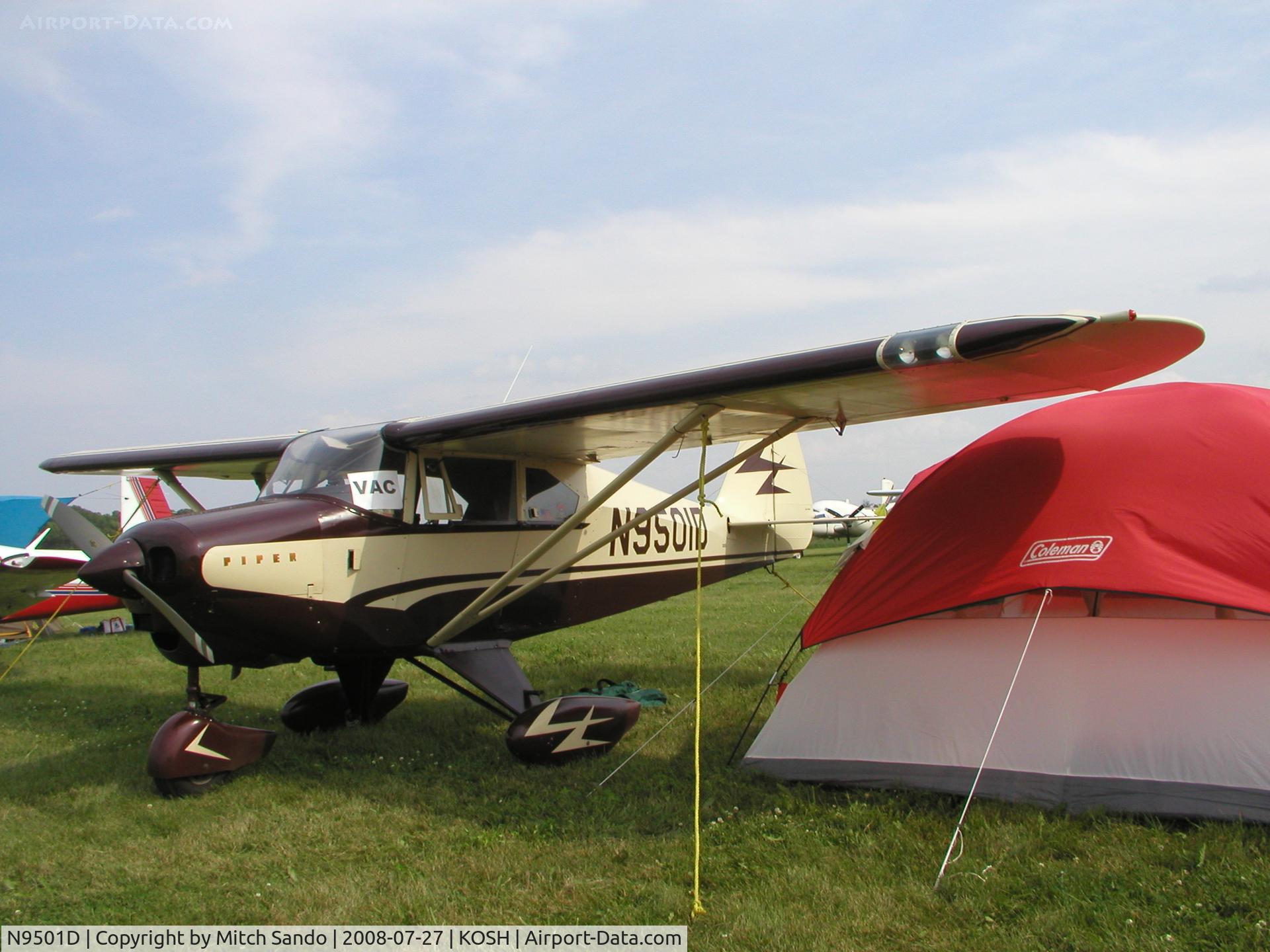 N9501D, 1958 Piper PA-22-160 Tri Pacer C/N 22-6416, EAA AirVenture 2008.
