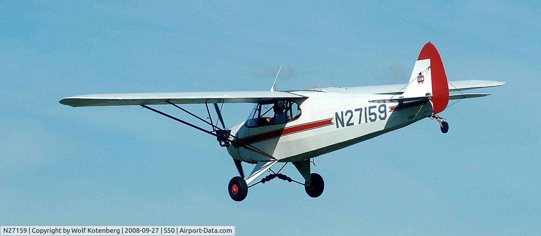 N27159, 1940 Piper J5A Cub Cruiser C/N 5-38, landing
