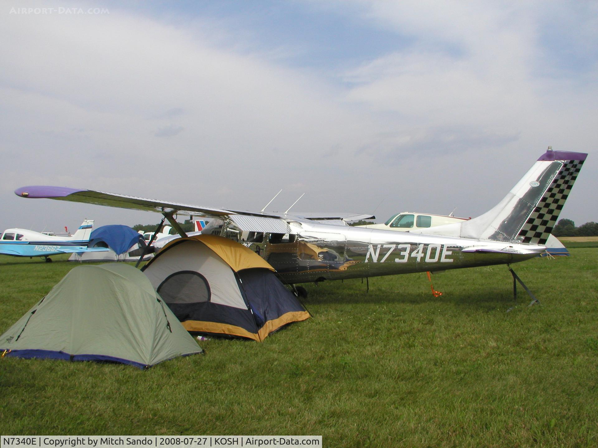 N7340E, 1959 Cessna 210 C/N 57040, EAA AirVenture 2008.