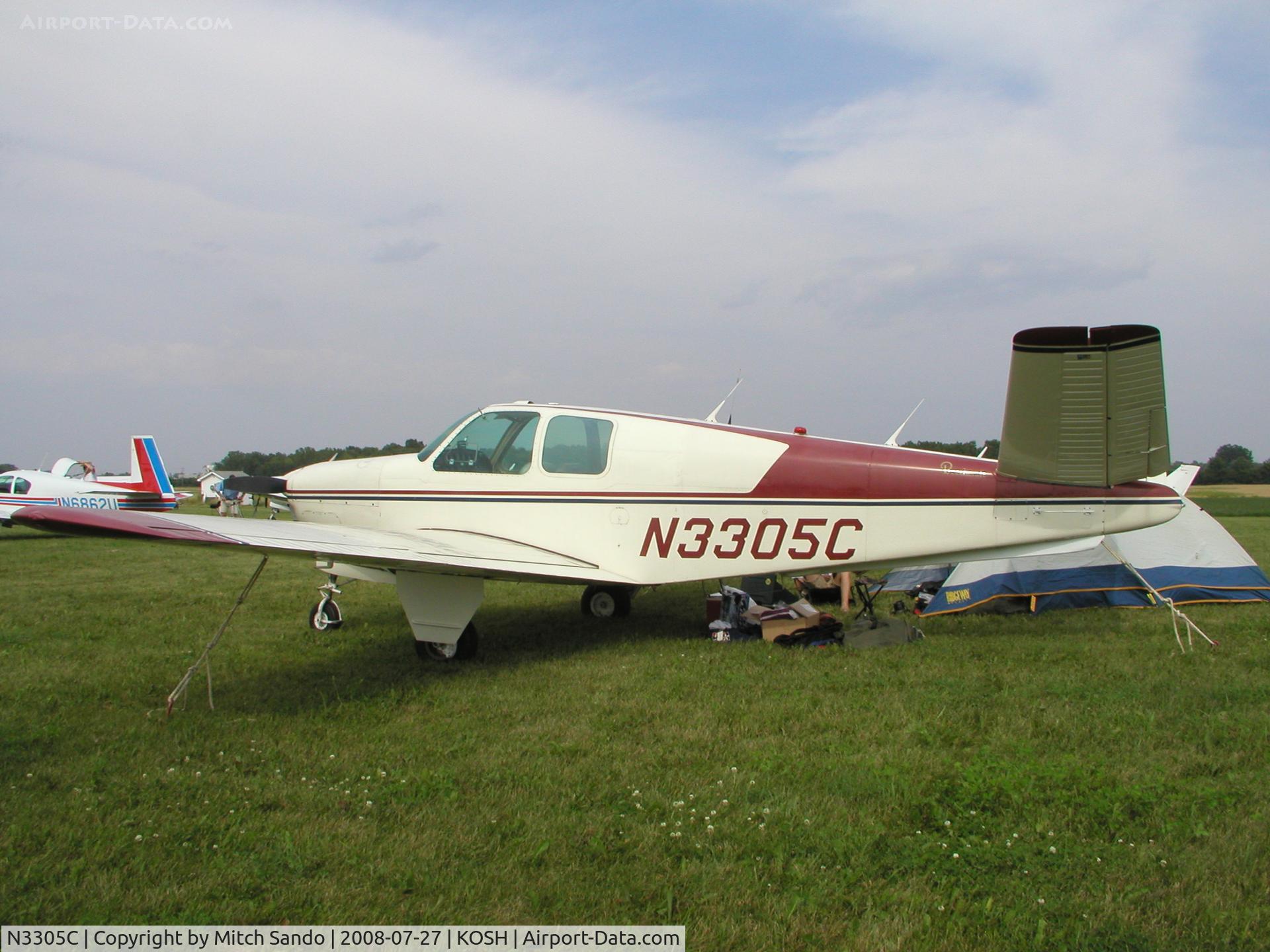 N3305C, 1954 Beech E35 C/N D3971, EAA AirVenture 2008.