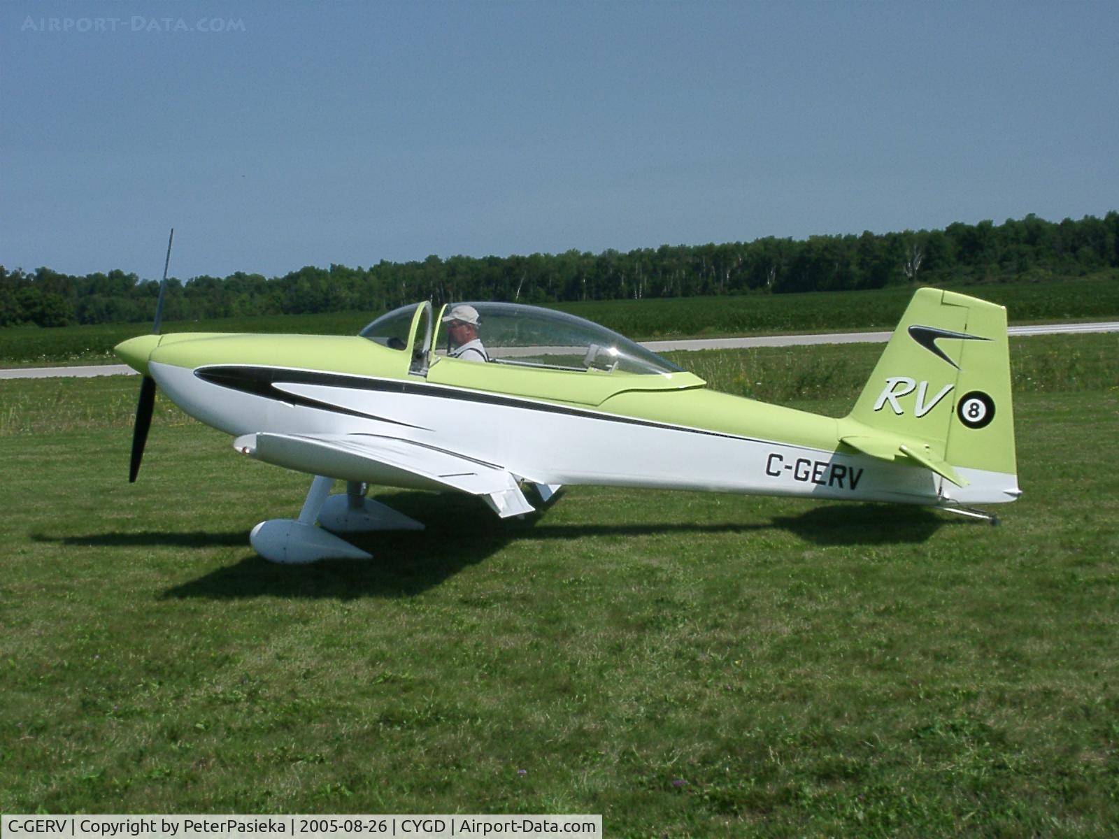 C-GERV, 2002 Vans RV-8 C/N 81117, @ Goderich Airport, ON Canada