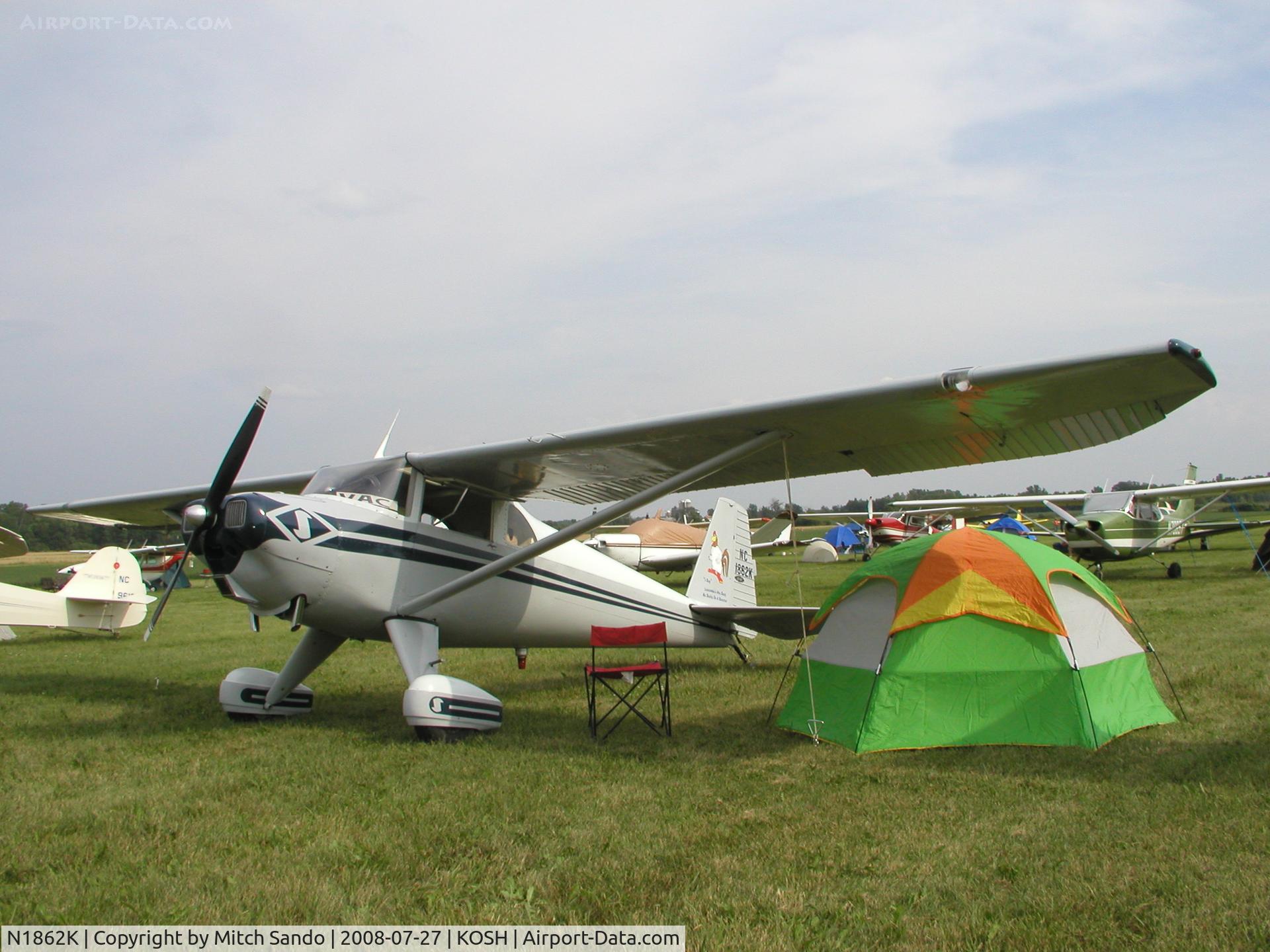 N1862K, 1947 Luscombe 8F Silvaire C/N 4589, EAA AirVenture 2008.