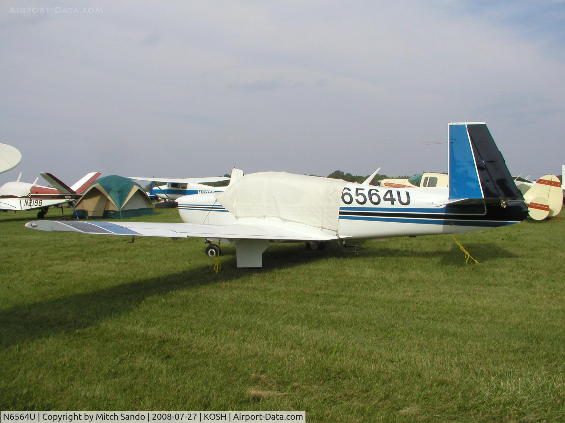 N6564U, 1962 Mooney M20C Ranger C/N 2346, EAA AirVenture 2008.