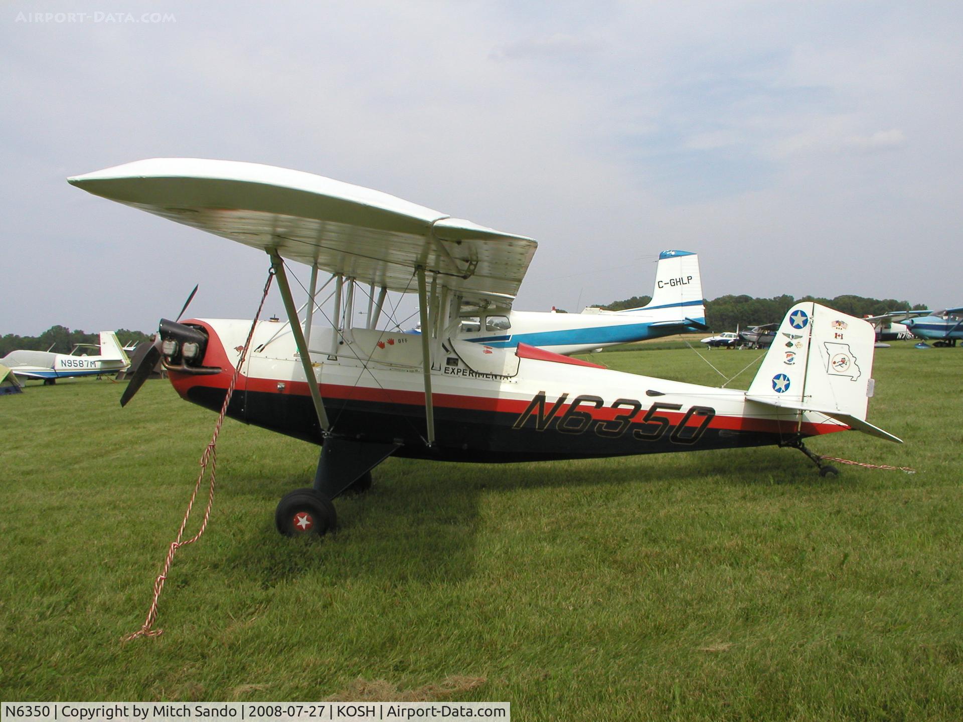 N6350, 1972 Pietenpol Air Camper C/N DS1, EAA AirVenture 2008.