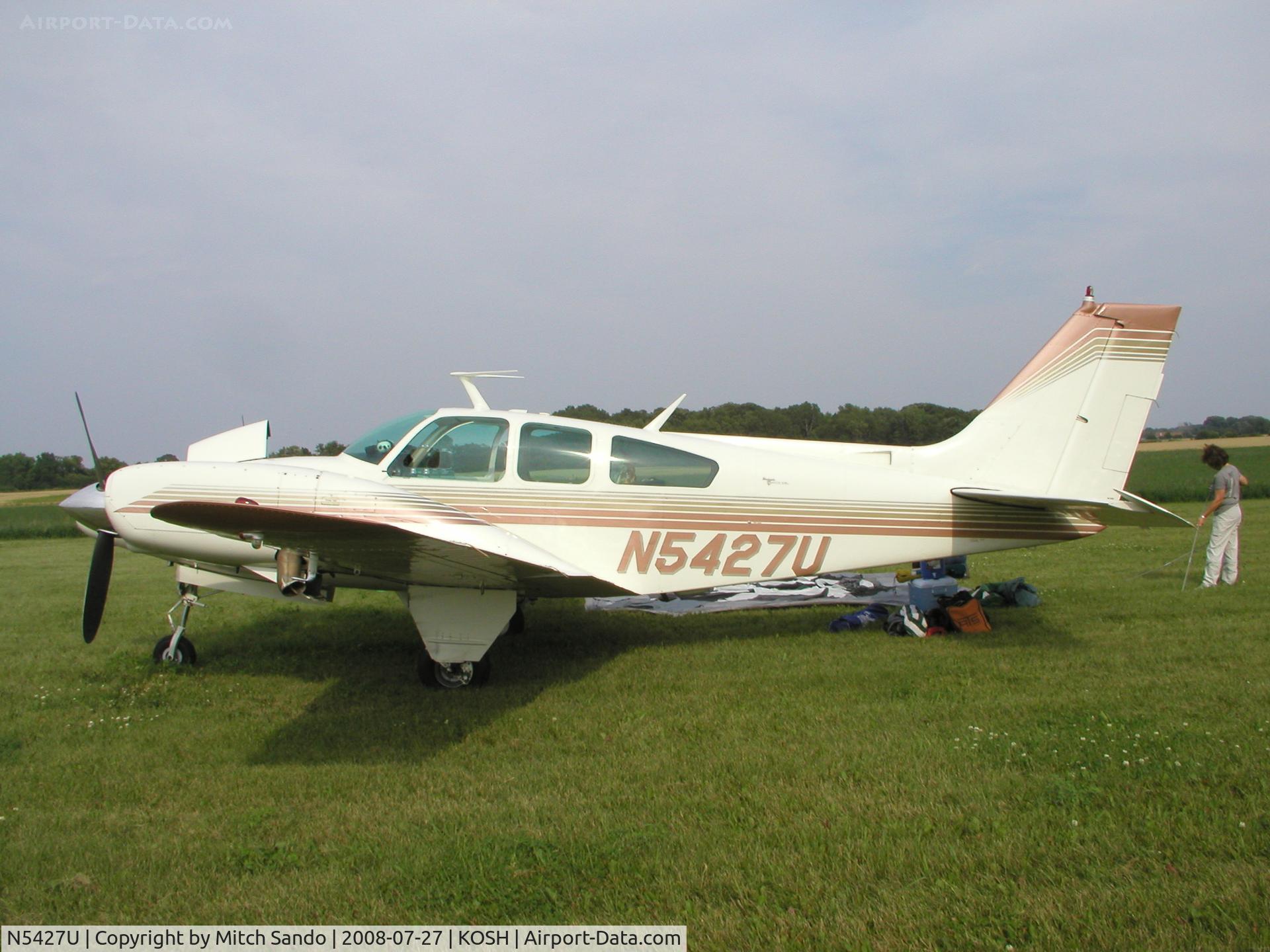 N5427U, 1967 Beech 56TC Turbo Baron C/N TG-12, EAA AirVenture 2008.