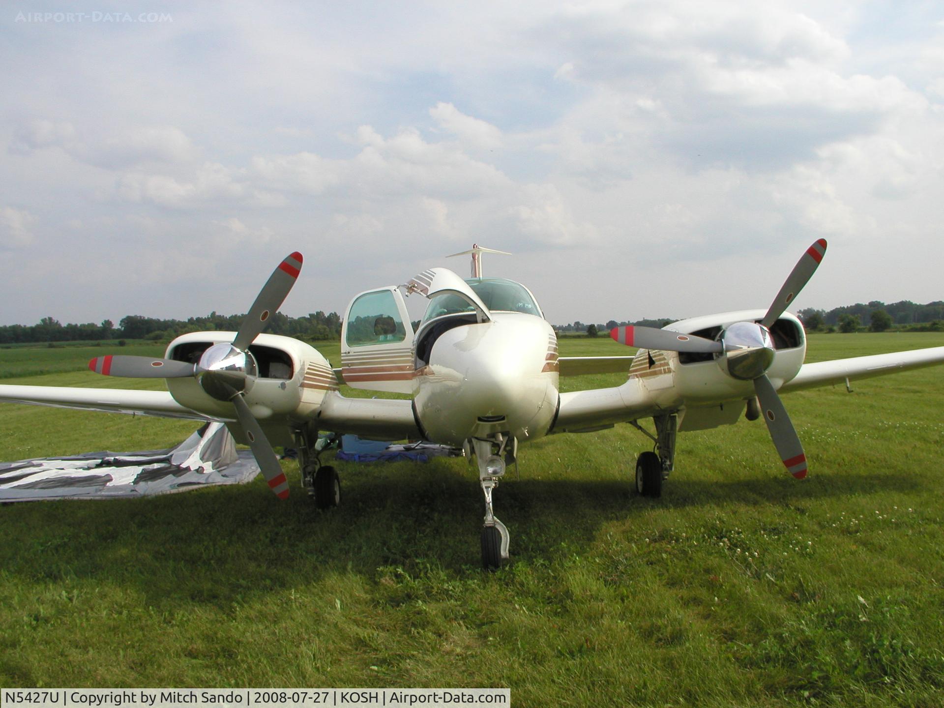 N5427U, 1967 Beech 56TC Turbo Baron C/N TG-12, EAA AirVenture 2008.