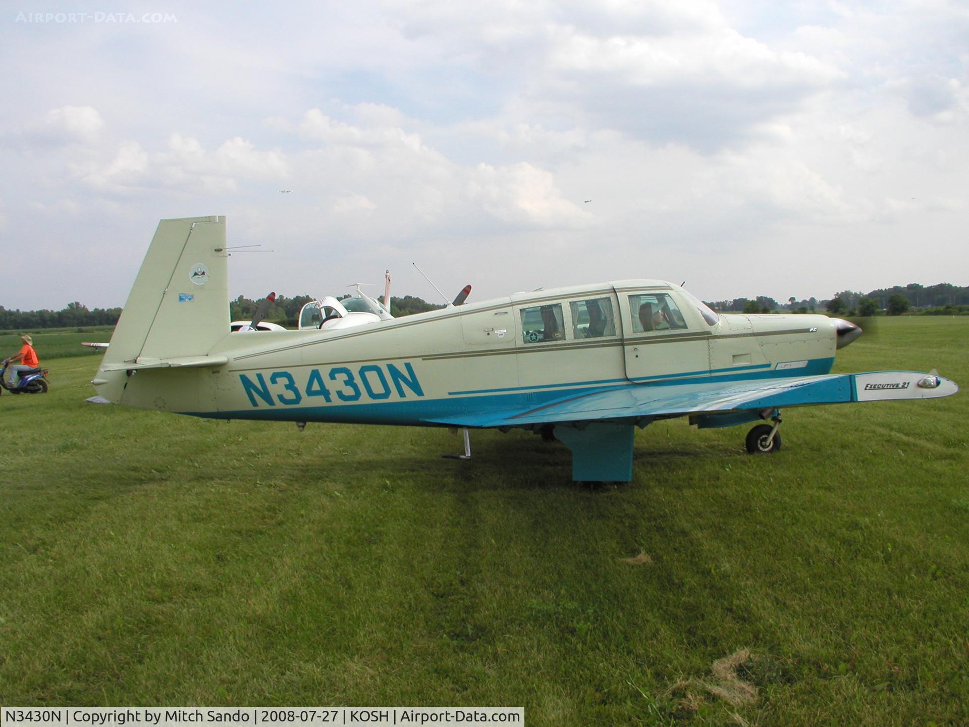 N3430N, 1967 Mooney M20F Executive C/N 680050, EAA AirVenture 2008.