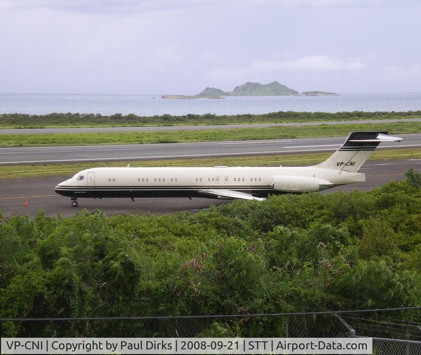 VP-CNI, 1989 McDonnell Douglas MD-87 (DC-9-87) C/N 49767, At Cyril E King airport - St Thomas