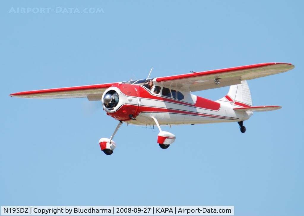 N195DZ, 1953 Cessna 195B Businessliner C/N 16077, On final approach to 17L.