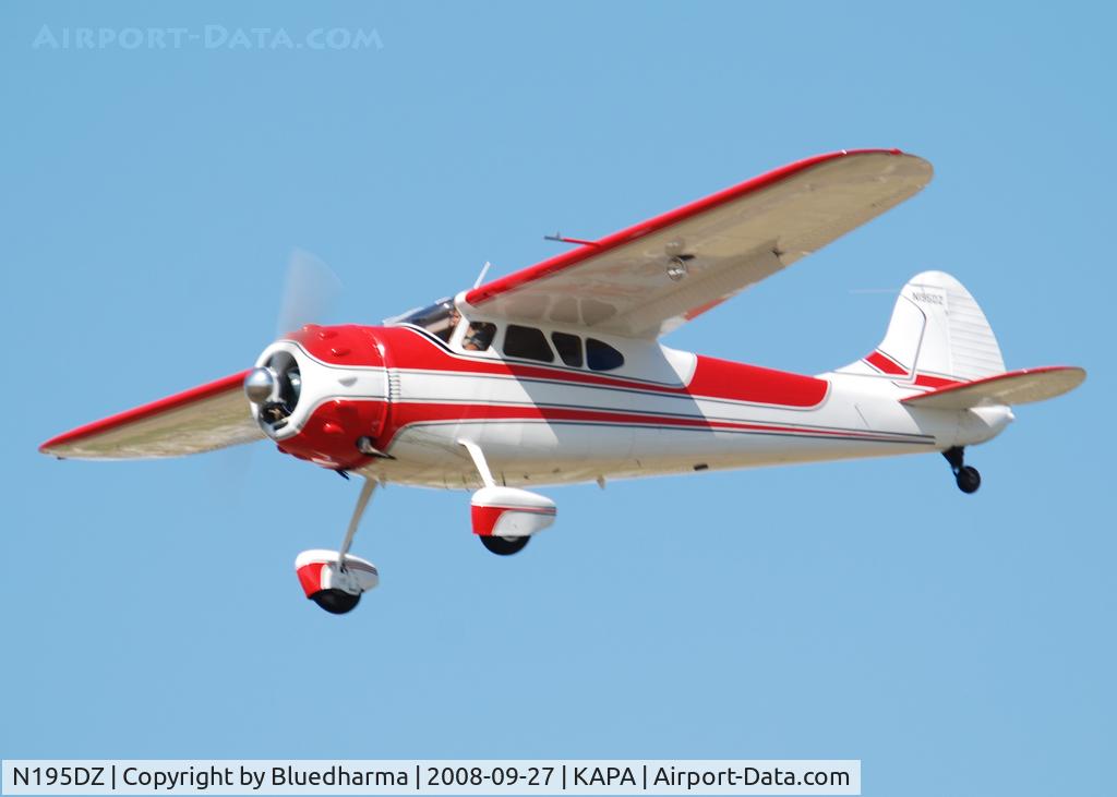 N195DZ, 1953 Cessna 195B Businessliner C/N 16077, On final approach to 17L.