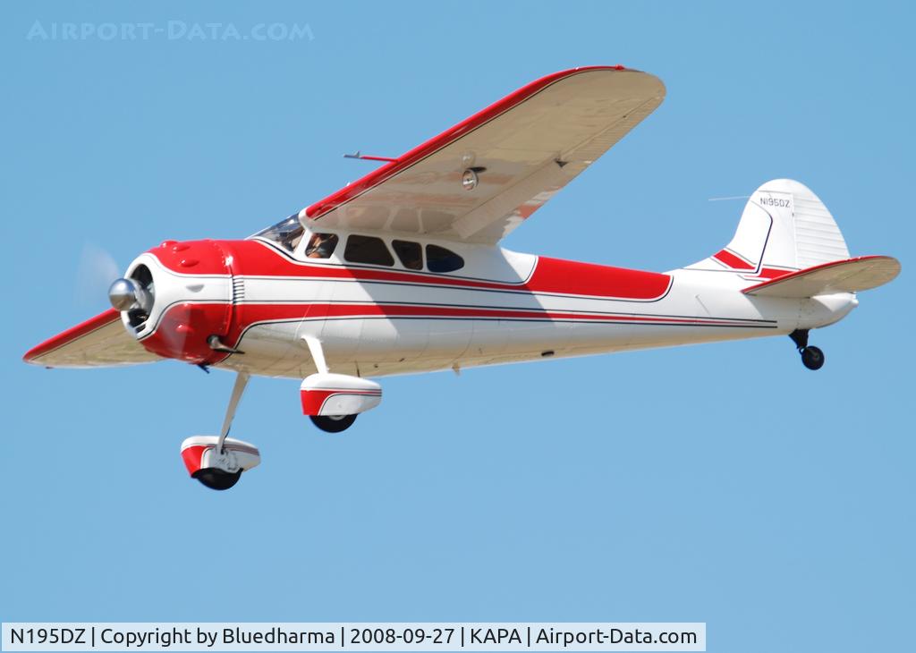 N195DZ, 1953 Cessna 195B Businessliner C/N 16077, On final approach to 17L.