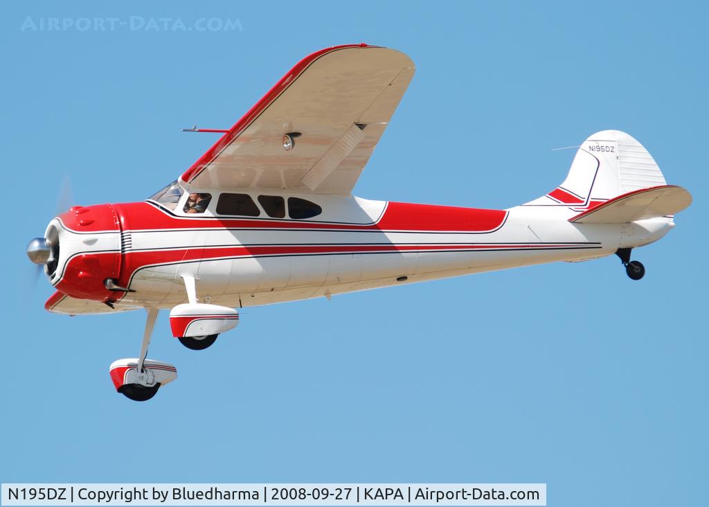N195DZ, 1953 Cessna 195B Businessliner C/N 16077, On final approach to 17L.