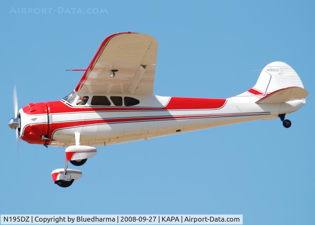 N195DZ, 1953 Cessna 195B Businessliner C/N 16077, On final approach to 17L.