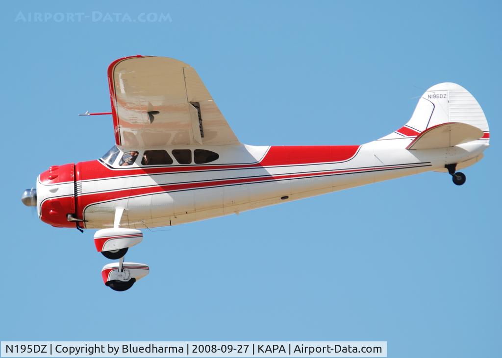 N195DZ, 1953 Cessna 195B Businessliner C/N 16077, On final approach to 17L.