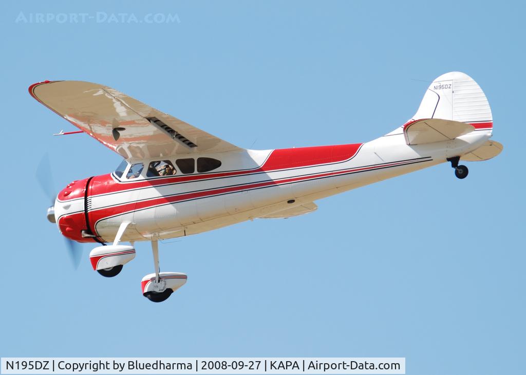 N195DZ, 1953 Cessna 195B Businessliner C/N 16077, On final approach to 17L.
