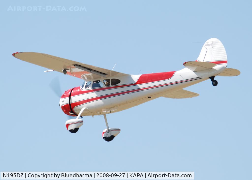 N195DZ, 1953 Cessna 195B Businessliner C/N 16077, On final approach to 17L.