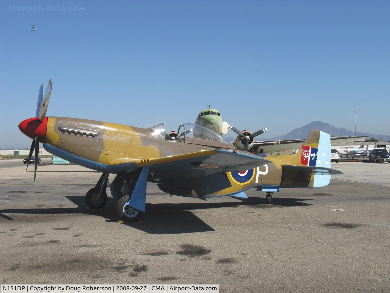 N151DP, 1944 North American P-51C Mustang C/N 111-28888, 1944 North American/Aero Classics P-51D MUSTANG, Rolls Royce V-1650-7 MERLIN 1,490 Hp, ex 'Cottonmouth', Limited class.