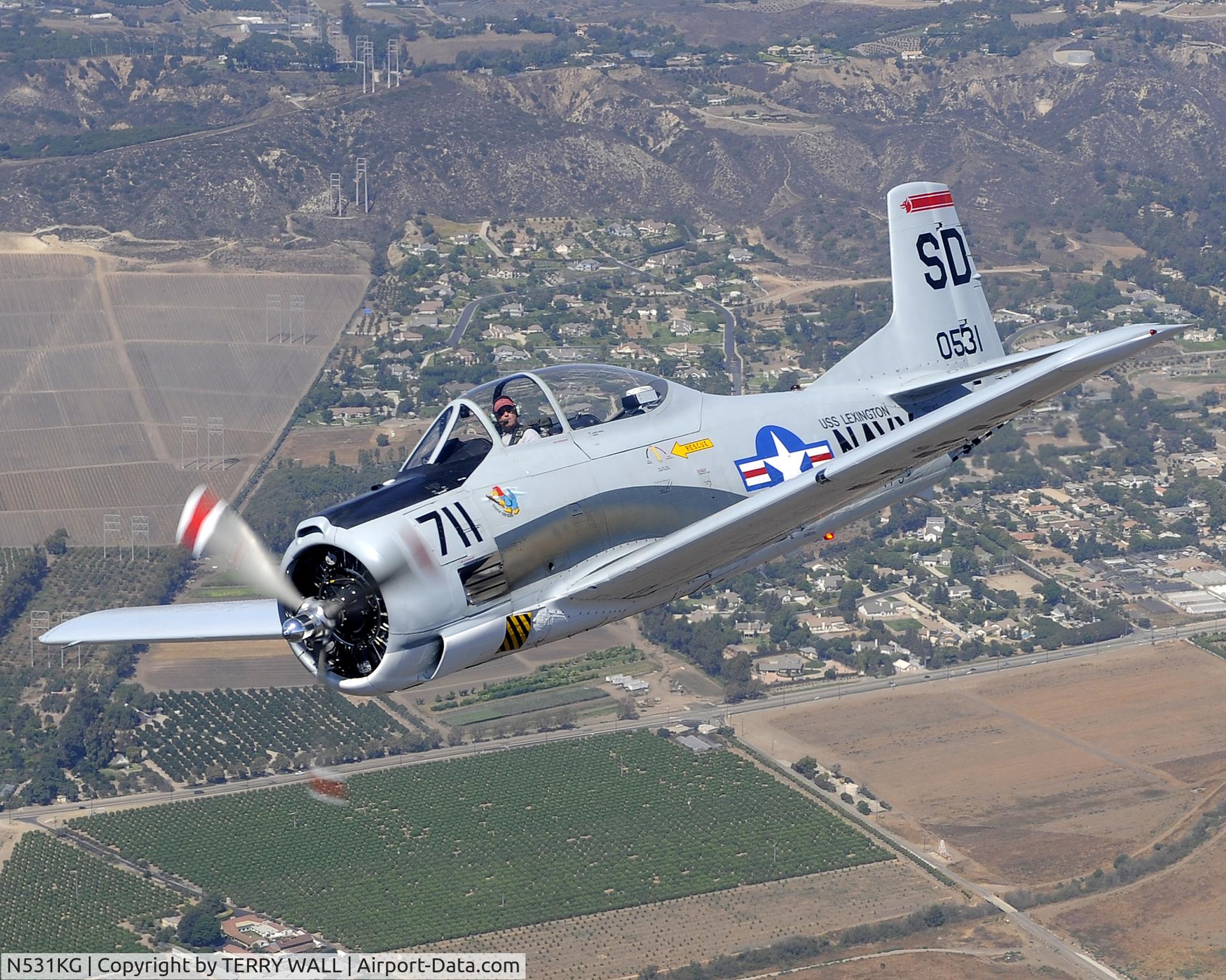 N531KG, 1954 North American T-28C Trojan Trojan C/N 226-108, TURN TOWARD INITIAL AT CMA