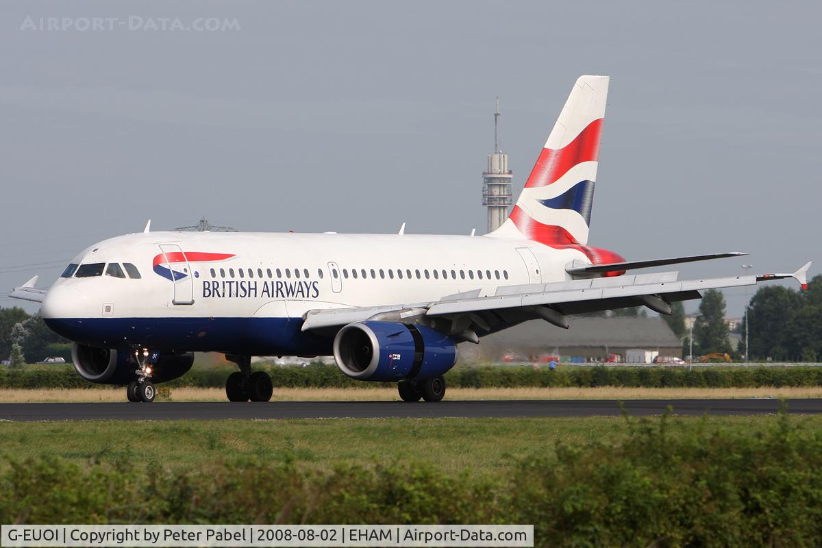 G-EUOI, 2001 Airbus A319-131 C/N 1606, AMS Trip