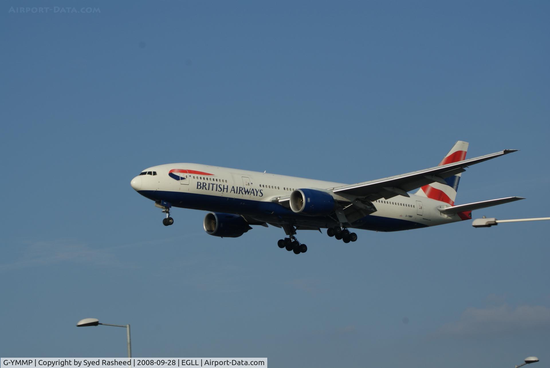 G-YMMP, 2001 Boeing 777-236 C/N 30315, On Finals to EGLL - 27R