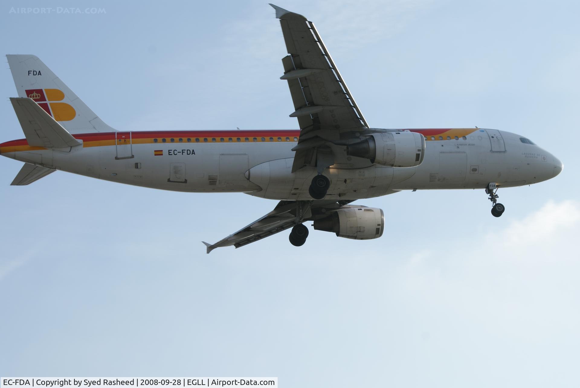 EC-FDA, 1991 Airbus A320-211 C/N 176, On Finals to EGLL - 27R