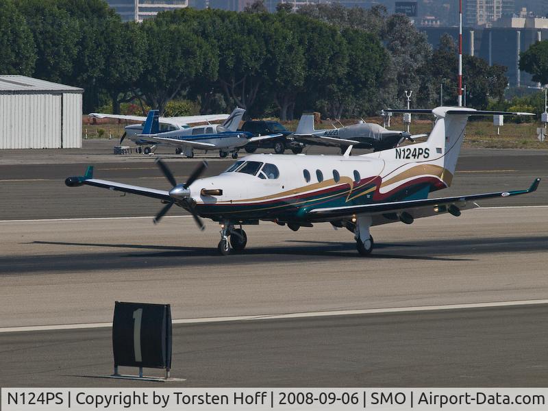 N124PS, 2003 Pilatus PC-12/45 C/N 502, N124PS rolling out after touching down on RWY 21