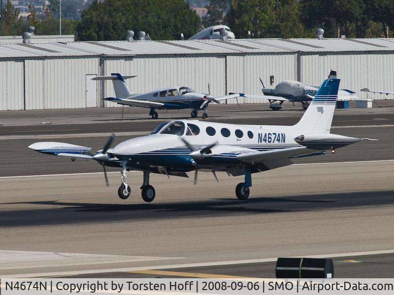 N4674N, 1980 Cessna 340A C/N 340A1023, N4674N touching down on RWY 21