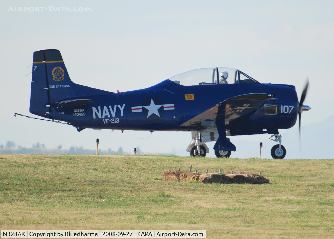 N328AK, 1956 North American T-28C Trojan C/N 226-32 (140455), Position and Hold for 17L.