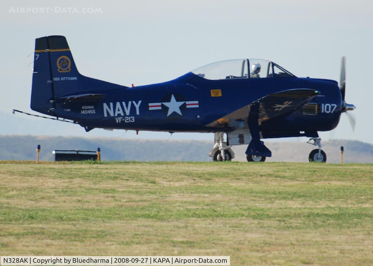 N328AK, 1956 North American T-28C Trojan C/N 226-32 (140455), Position and Hold for 17L.