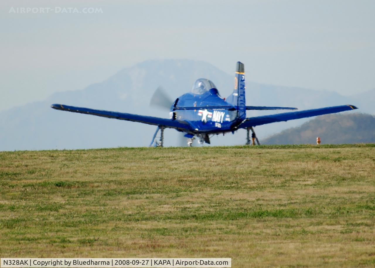 N328AK, 1956 North American T-28C Trojan C/N 226-32 (140455), Takeoff on 17L.