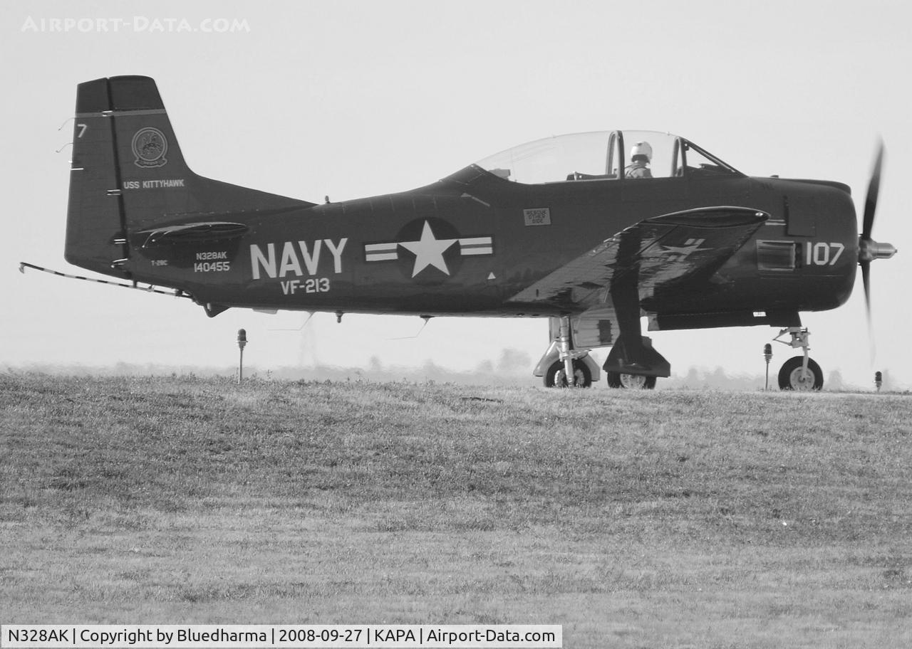 N328AK, 1956 North American T-28C Trojan C/N 226-32 (140455), Position and Hold for 17L. (enhanced for detail)