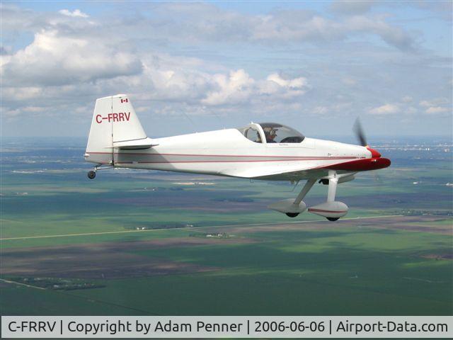 C-FRRV, 1997 Vans RV-6 C/N 20516, C-FRRV over southern Manitoba