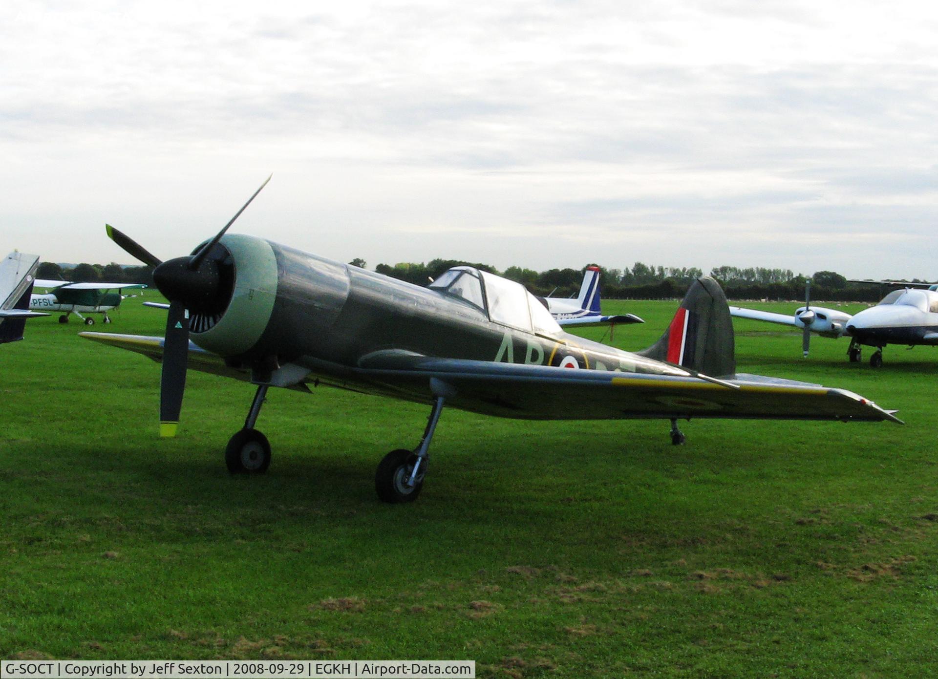 G-SOCT, 1984 Yakovlev Yak-50 C/N 842804, Parked at Lashenden/Headcorn UK